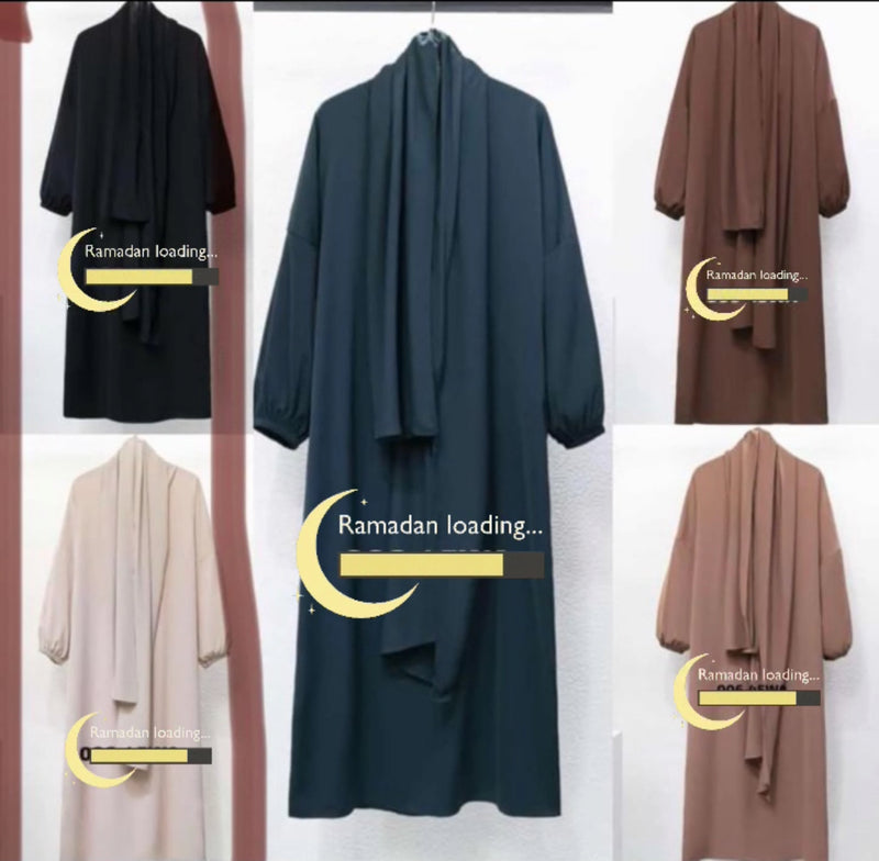 PLAIN ELASTIC CUFF ABAYA