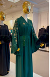 Royal Emerald Green Beaded Abaya