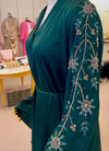 Royal Emerald Green Beaded Abaya