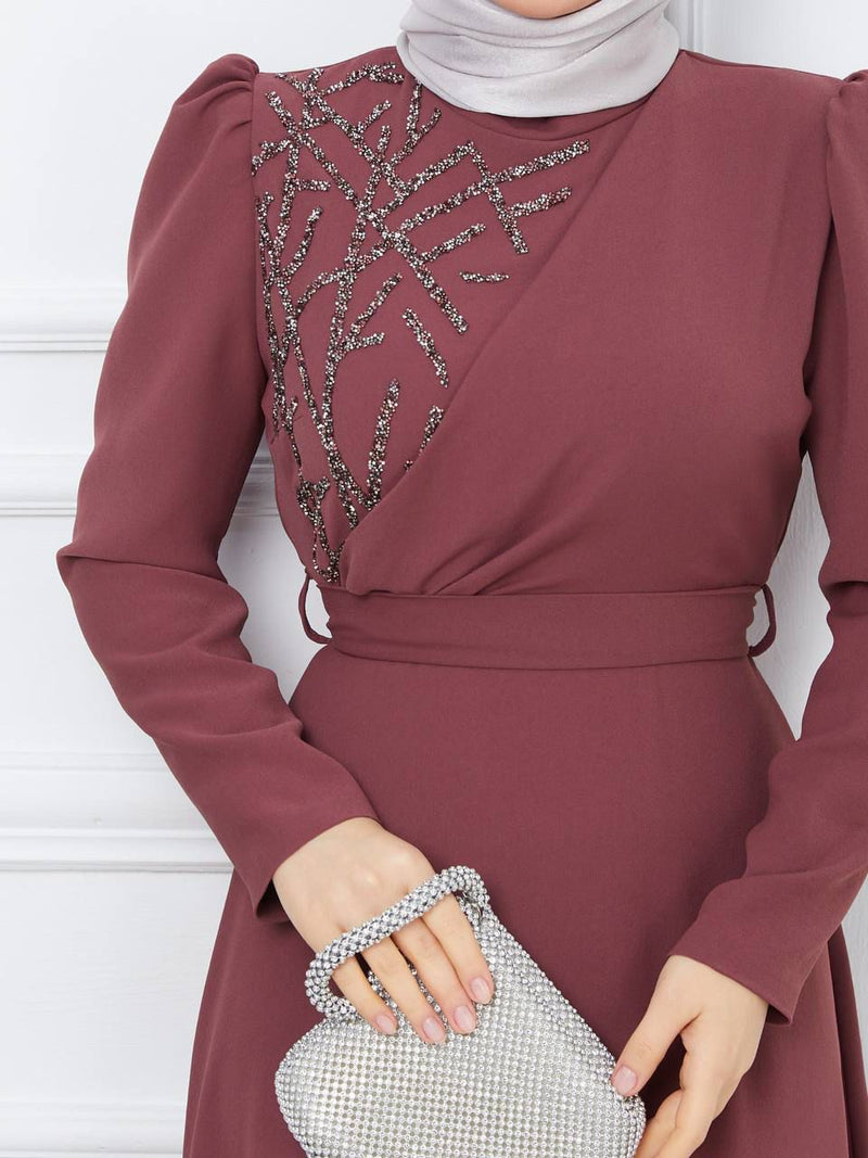 Mauve Side Sparkle Dress