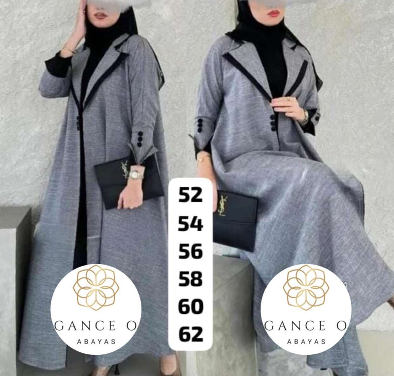 Gray Blazer Abaya