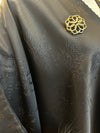 Black Jacquard Butterfly Abaya