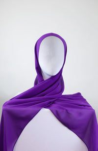 Purple Heart Premium Chiffon Hijab