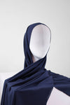 Navy Blue Premium Chiffon Hijab