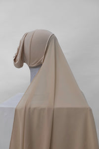 Beige Undercap Premium Chiffon Hijab