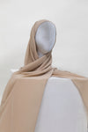 Beige Undercap Premium Chiffon Hijab