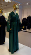 Royal Emerald Green Beaded Abaya