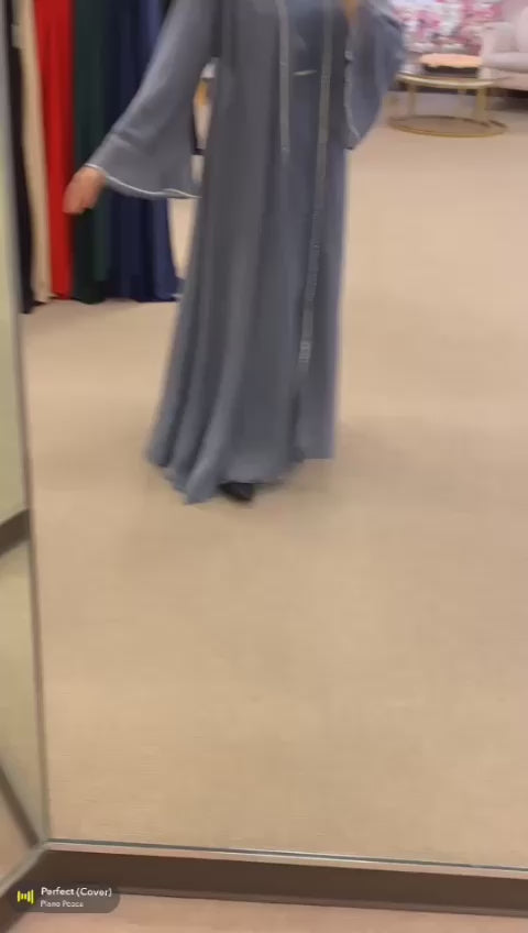 Blue/Gray Sheer Umbrella w Under Abaya