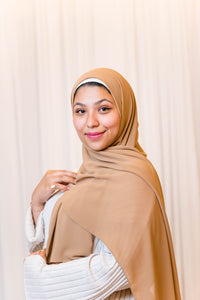 Sepia Beige Premium Chiffon Hijab