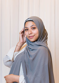 Cool Gray Premium Chiffon Hijab